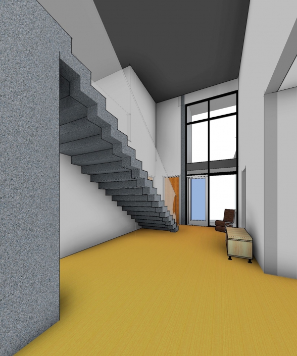 Bay Island Residence concept interior 3D render