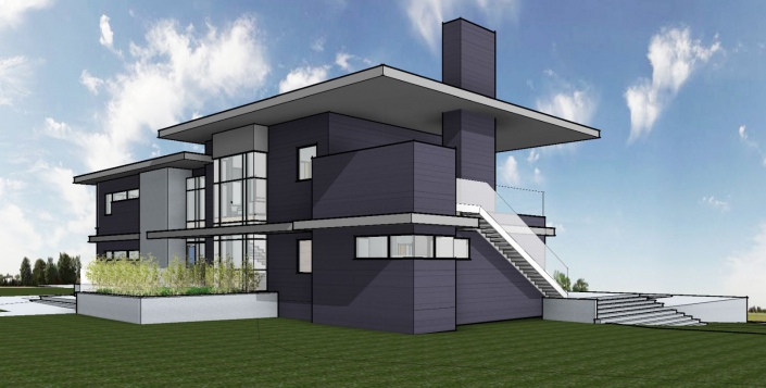 Bay Island Residence 3D render exterior