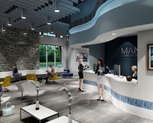Mancoll Cosmetic and Plastic Surgery lobby design concept