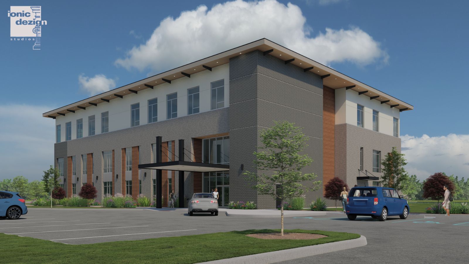 Architectural rendering for Stafford medical office building